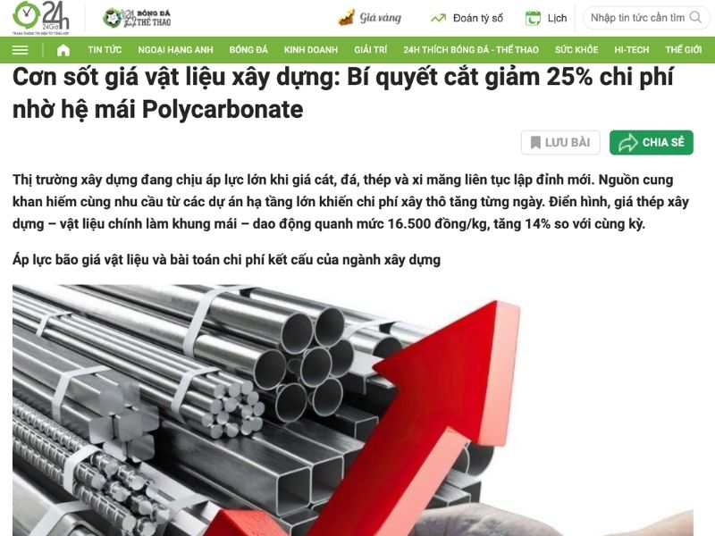 Bai viet ve vat lieu xay dung Bao 24h