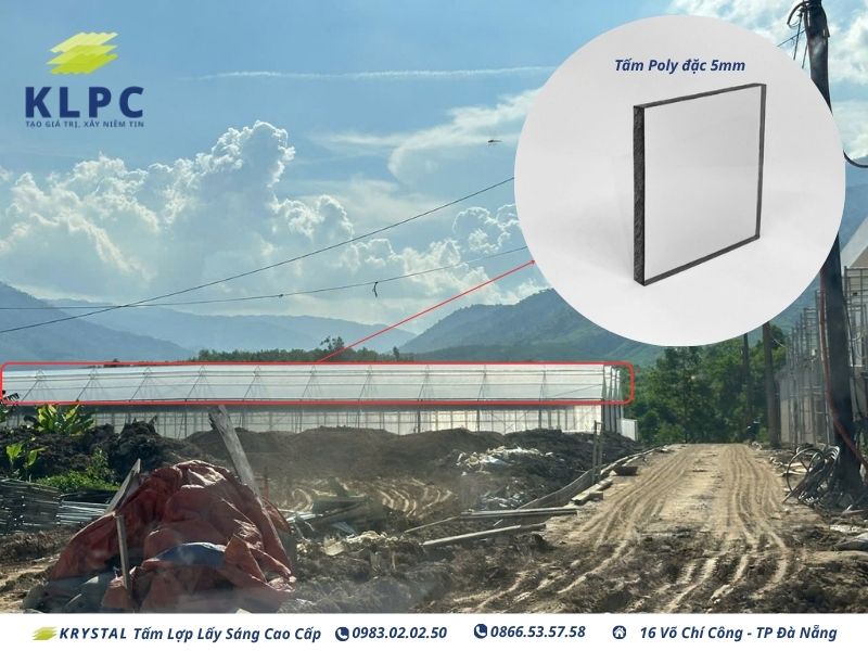 Mai nong trai su dung tam poly dac 5mm